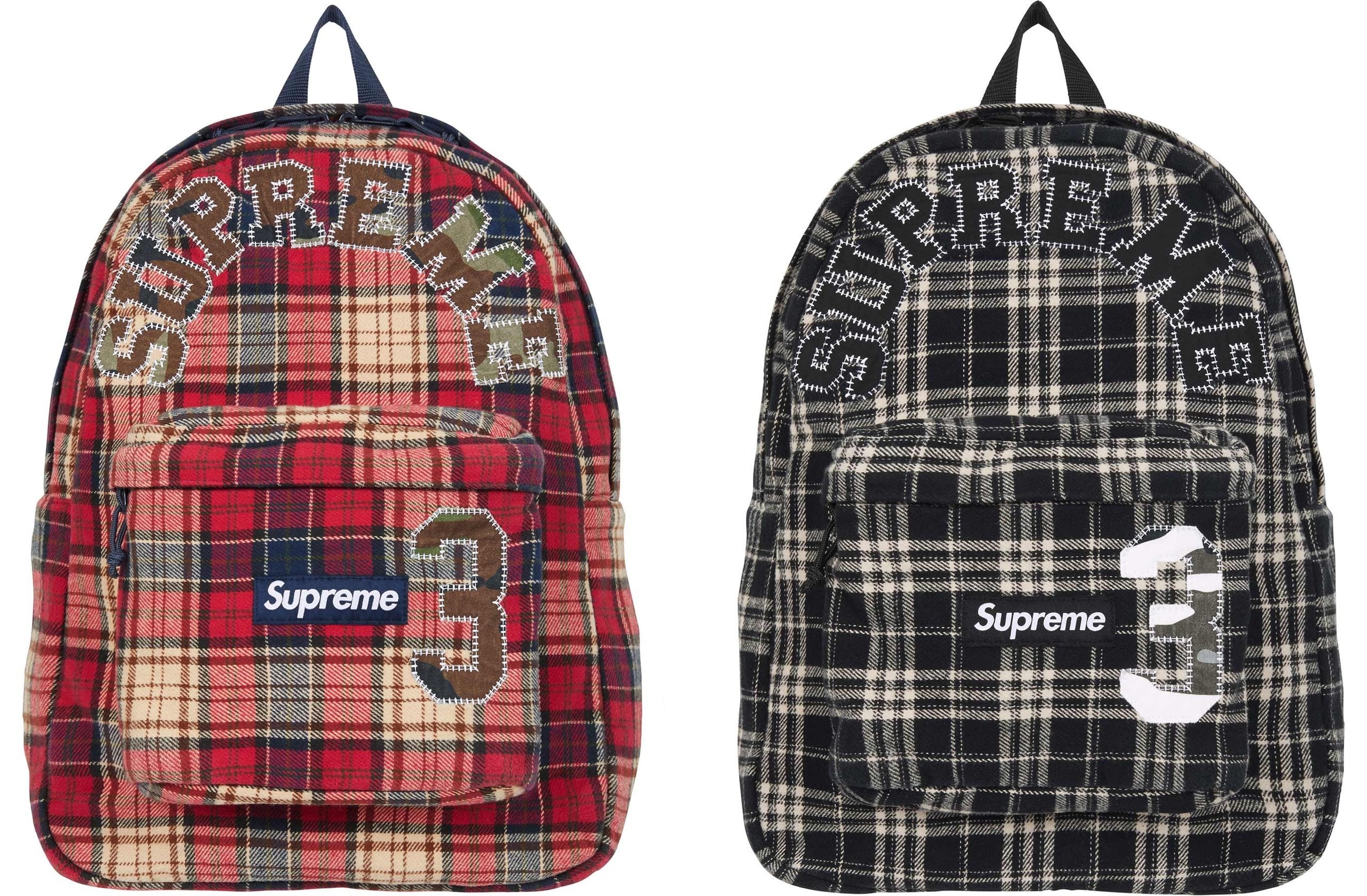 Appliqué Flannel Backpack